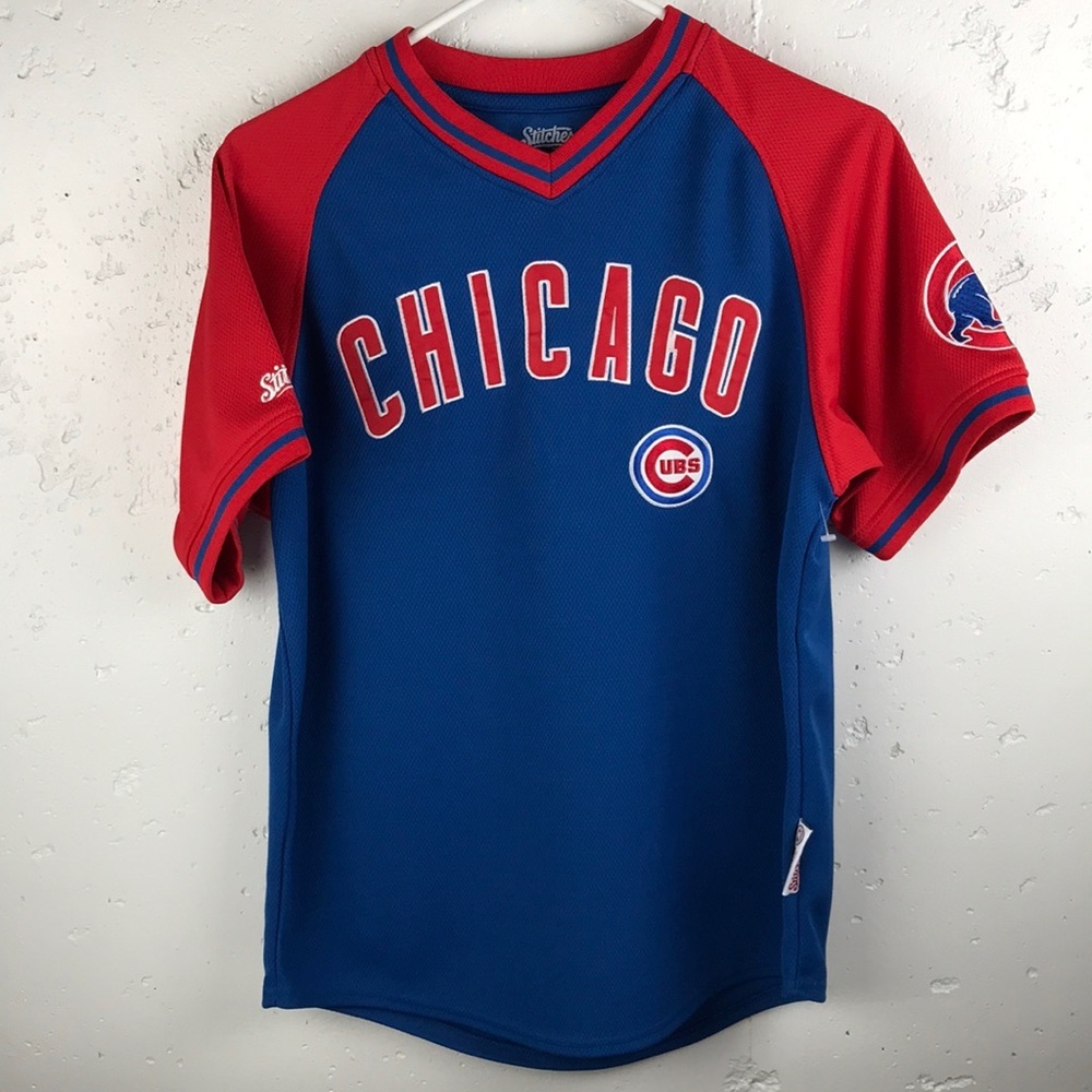 NWOT STITCHES Youth's Embroidered Chicago Cubs Jersey